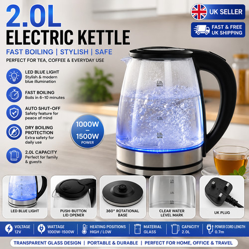 Glass electric kettle fast - glass,