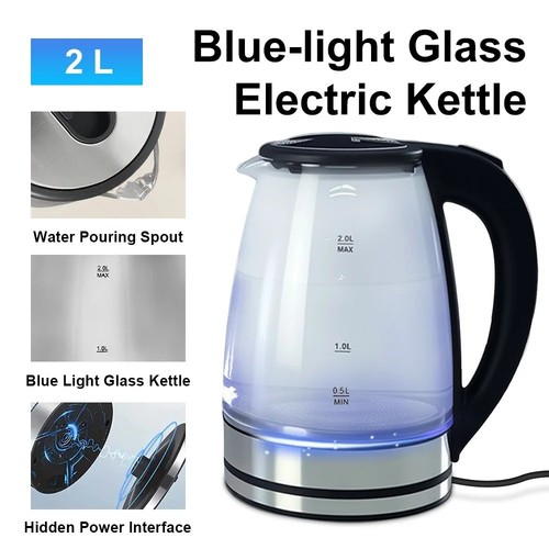 Glass electric kettle - 2l,